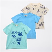 Kangaroo Poo Infant Boys Three Pack T-Shirts Multi