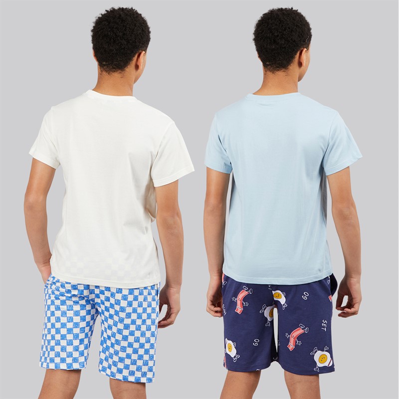 Kangaroo Poo Boys Two Pack T-Shirts And Shorts PJ Set Multi