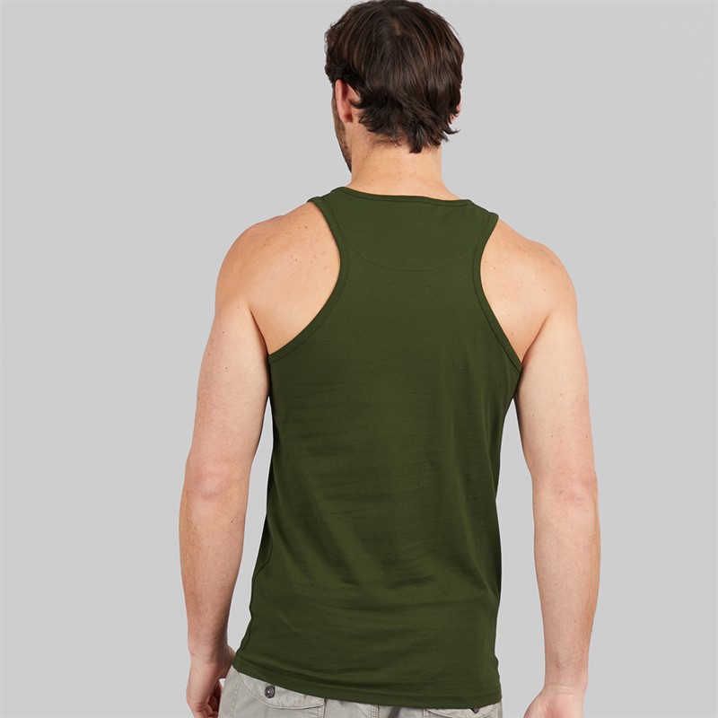 Kangaroo Poo Mens Muscle Back Vest Khaki