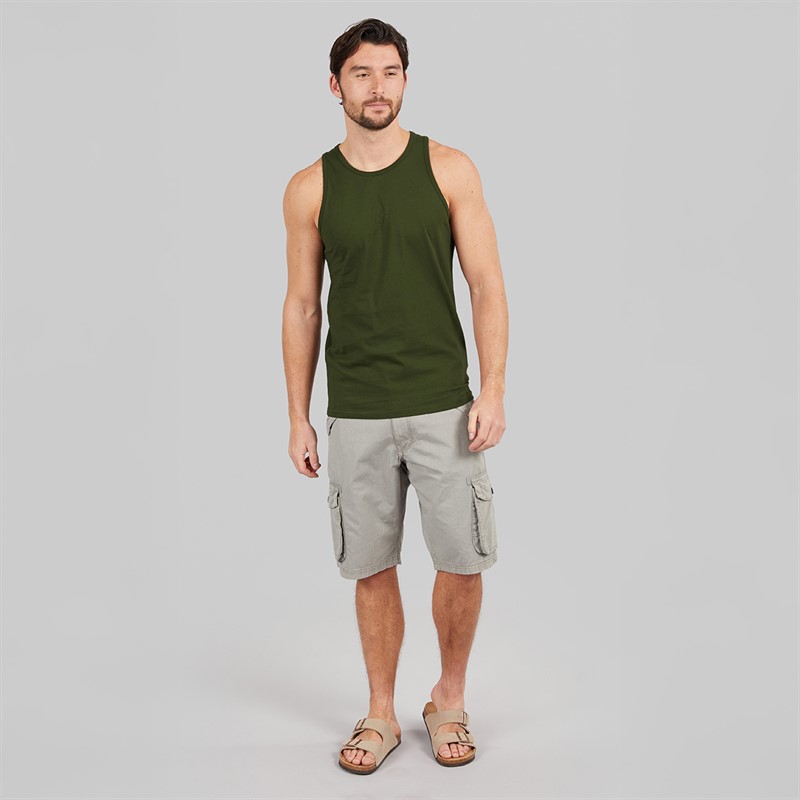 Kangaroo Poo Mens Muscle Back Vest Khaki