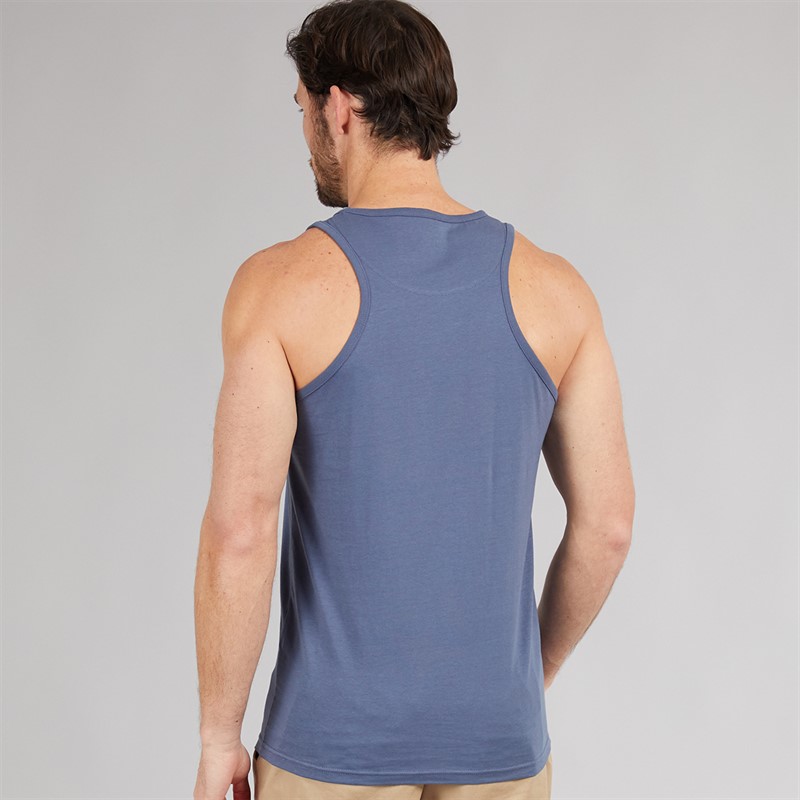 Kangaroo Poo Mens Muscle Back Vest Denim Blue