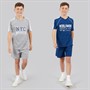 Kangaroo Poo Boys Two Pack T-Shirt And Shorts PJ Sets Navy/Grey