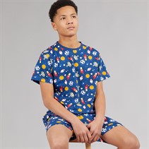 Kangaroo Poo Boys T-Shirt And Shorts Pyjama Set Navy
