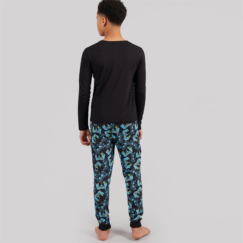 Kangaroo Poo Boys PJ Set Black