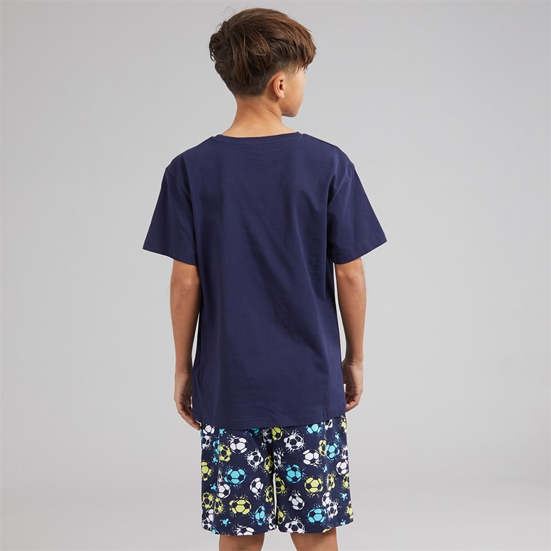 Kangaroo Poo Boys T-Shirt And Shorts PJ Set Blue