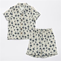 Kangaroo Poo Boys Shirt And Shorts Set Blue Palm