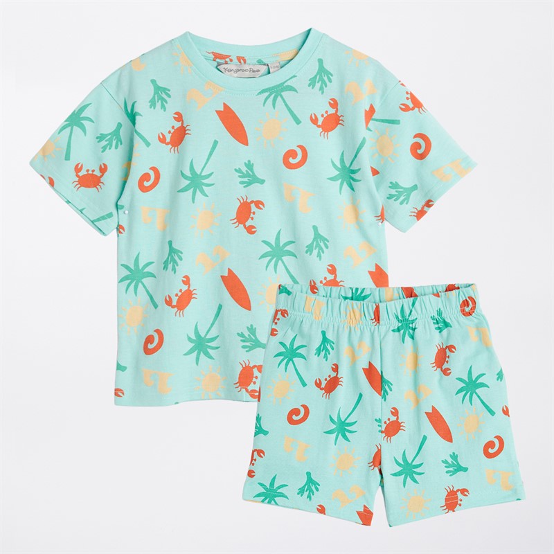 Kangaroo Poo Boys Three Pack T-Shirts And Shorts Sets Multi