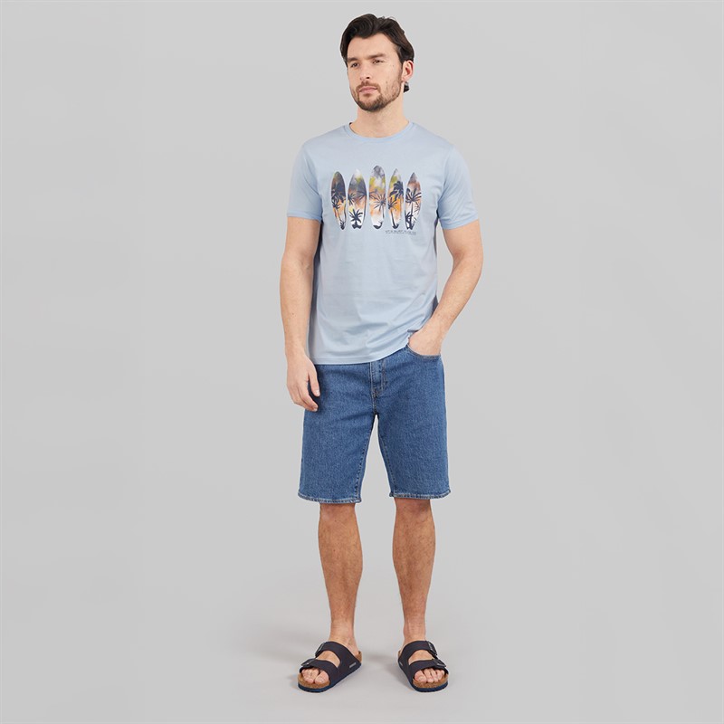 Kangaroo Poo Mens Surfboard T-Shirt Kentucky Blue