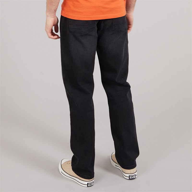 Kangaroo Poo Mens Loose Fit Jeans Black