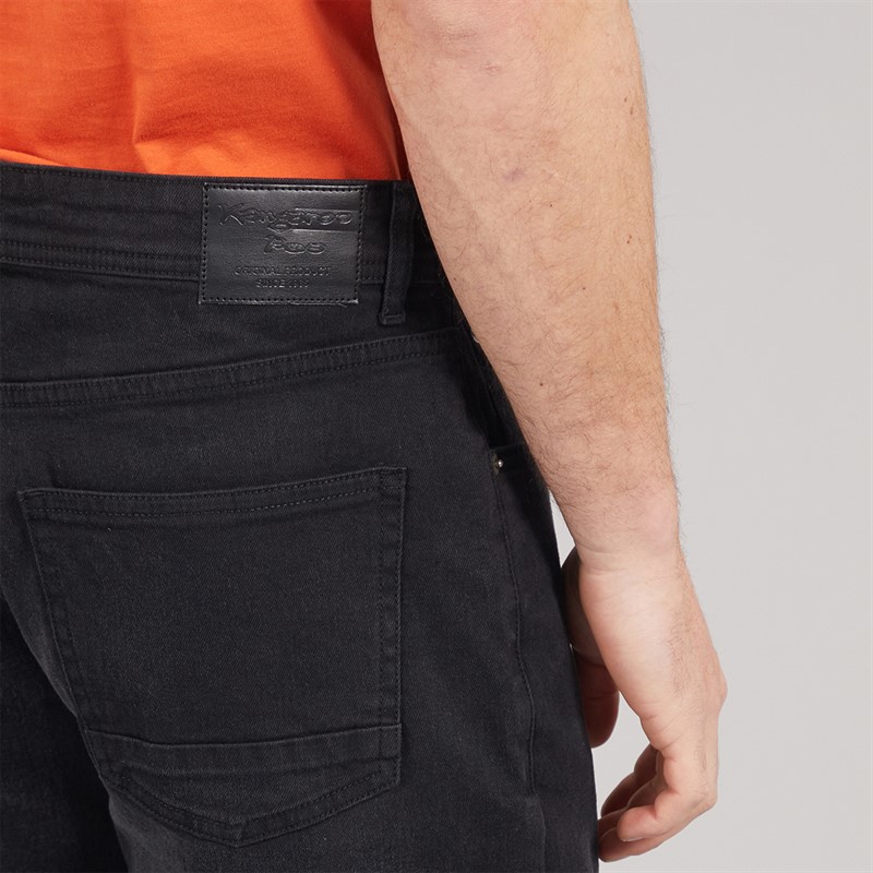 Kangaroo Poo Mens Loose Fit Jeans Black