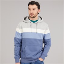 Kangaroo Poo Mens Striped Hoodie Vintage Indigo