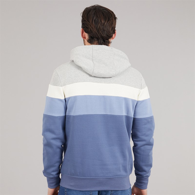 Kangaroo Poo Mens Striped Hoodie Vintage Indigo