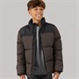 Kangaroo Poo Boys Puffer Jacket Brown Black