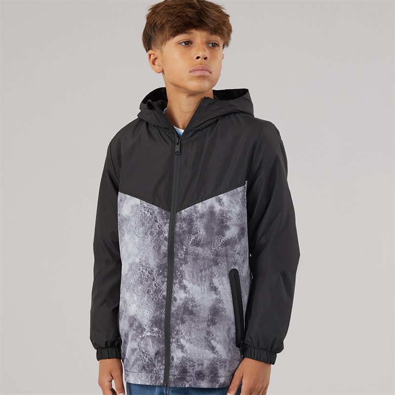 Kangaroo Poo Boys Hooded Jacket Black Print