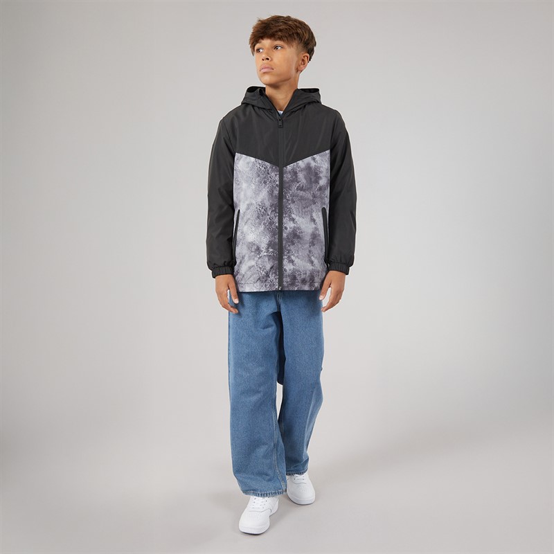 Kangaroo Poo Boys Hooded Jacket Black Print