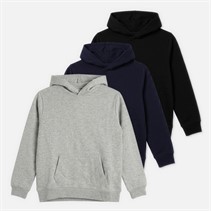 Kangaroo Poo Boys Three Pack Hoodies Black/Grey Marl/Navy