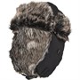 Kangaroo Poo Herrer Imiteret Pels Trapper Hat Sort