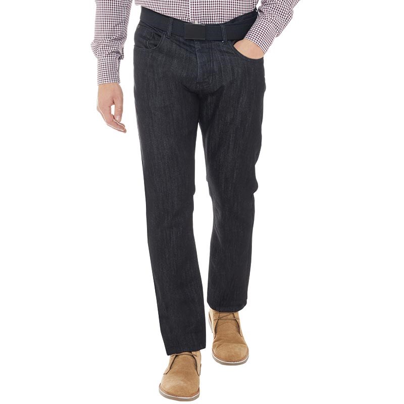 Buy Kangaroo Poo Mens Straight Fit Denim Jeans Black