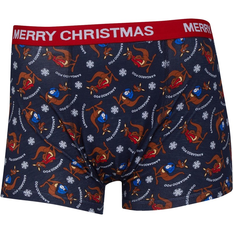 Buy Kangaroo Poo Mens Novelty Trunks Navy Multi