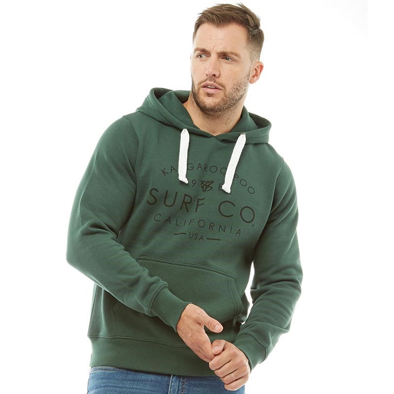 Sweat Vert Capuche Foncé Kangaroo Poo À Homme lKFJc31T