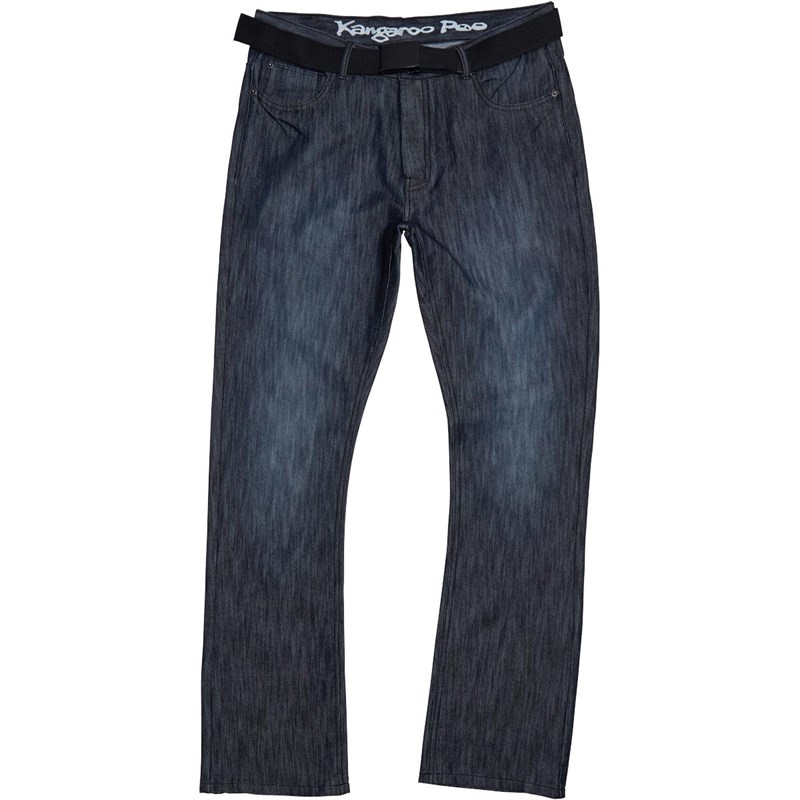 Buy Kangaroo Poo Mens Bootcut Jeans Darkwash