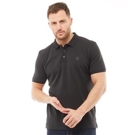 Kangaroo Poo Heren Pique Polo Zwart kangaroo poo kopen in de aanbieding