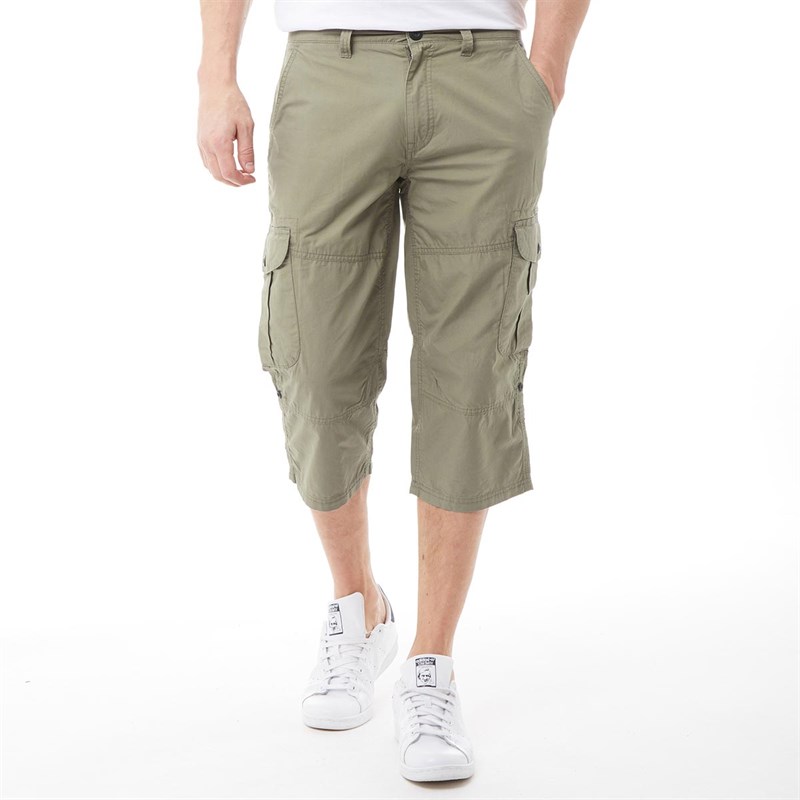 Buy Kangaroo Poo Mens 3/4 Length Trousers Light Khaki