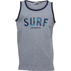 Kangaroo Poo Jongens Surf Print Vest Gemeleerd Grijs kangaroo poo kopen in de aanbieding