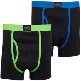 Kangaroo Poo Jongens Twee Pack Boxershort Zwart kangaroo poo kopen in de aanbieding