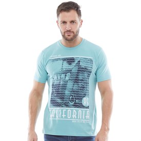 Kangaroo Poo Heren Print T Shirt Donker Turquoise kangaroo poo kopen in de aanbieding