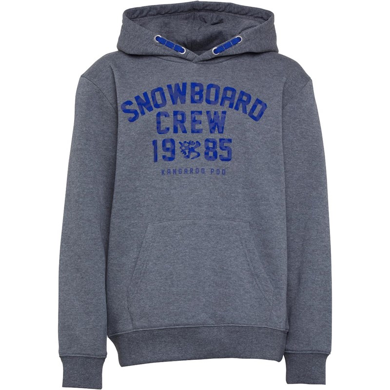 Buy Kangaroo Poo Boys Snowboard Crew Fleece Hoodie Charcoal