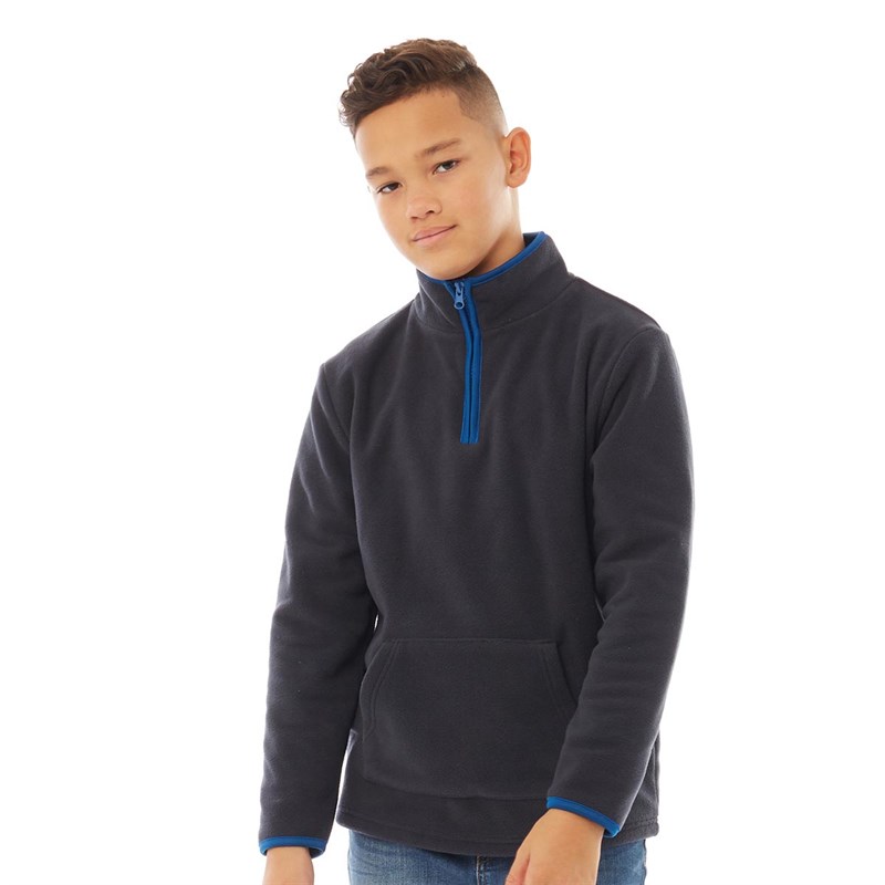 Buy Kangaroo Poo Boys 1/4 Zip Polar Fleece Top Navy