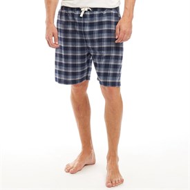 Image of Kangaroo Poo Mens Woven Shorts Navy Check