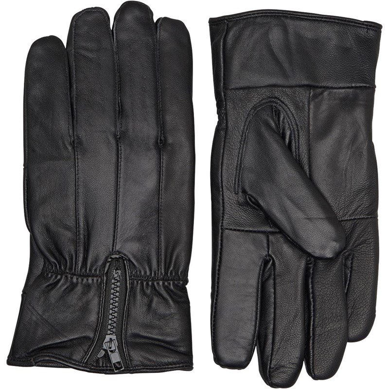 Buy Kangaroo Poo Mens Leather Gloves Black
