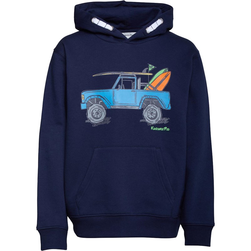 Download Buy Kangaroo Poo Boys Hoodie With Chest Print Navy