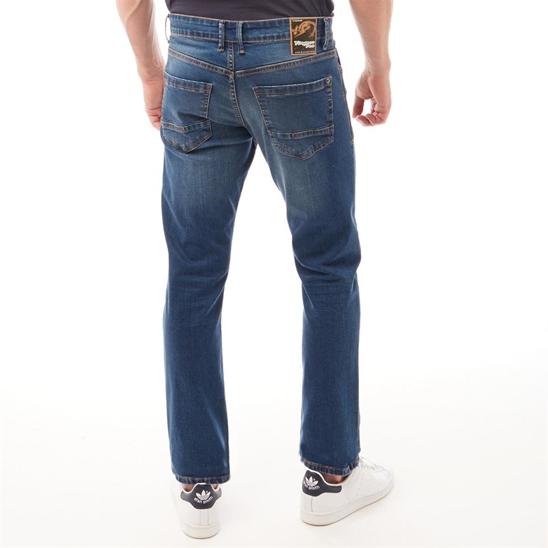 Buy Kangaroo Poo Mens Straight Leg Jeans Mid Wash