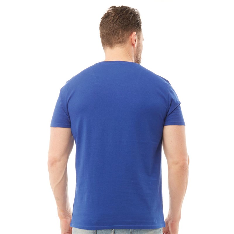 Kangaroo Poo Mens Printed T-Shirt Royal Blue