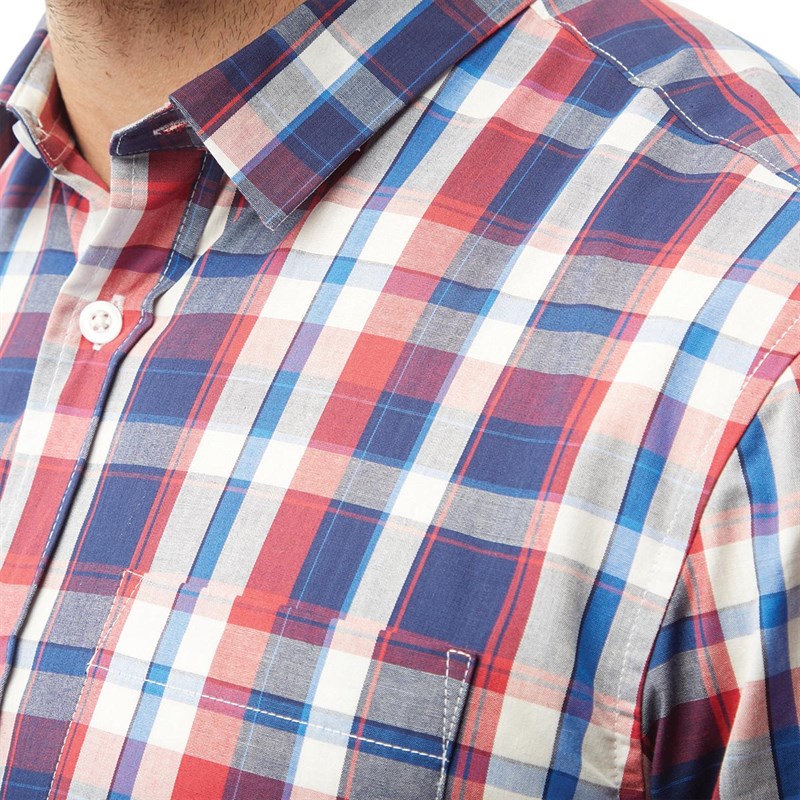 Shop Jeep Dark Camel & Brown Short Sleeve Yarn Dyed Check