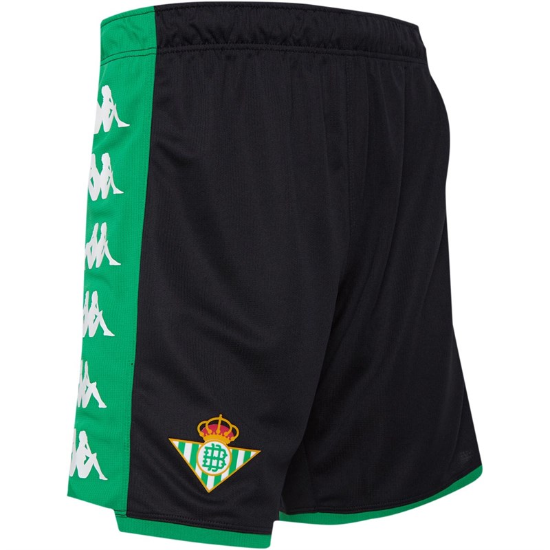 Buy Kappa Mens RBB Real Betis Kombat Ryder Pro Home Shorts Black/Green