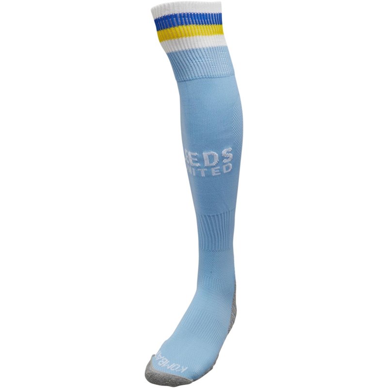 Buy Kappa Mens LUFC Leeds United Third Socks Azure Sky/White