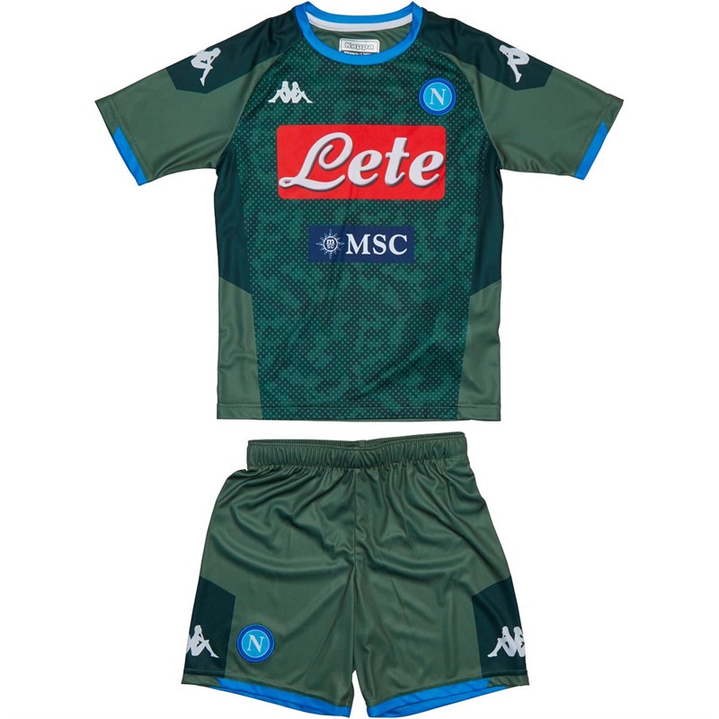 Buy Kappa Junior Boys SSC Napoli Kombat Away Kit Green ...