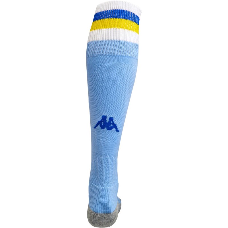 Buy Kappa Junior Boys LUFC Leeds United Third Socks Azure Sky/White