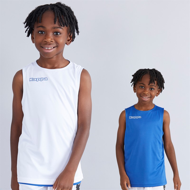 Kappa Boys Alble Reversible Sleeveless Training Top Royal Blue/White