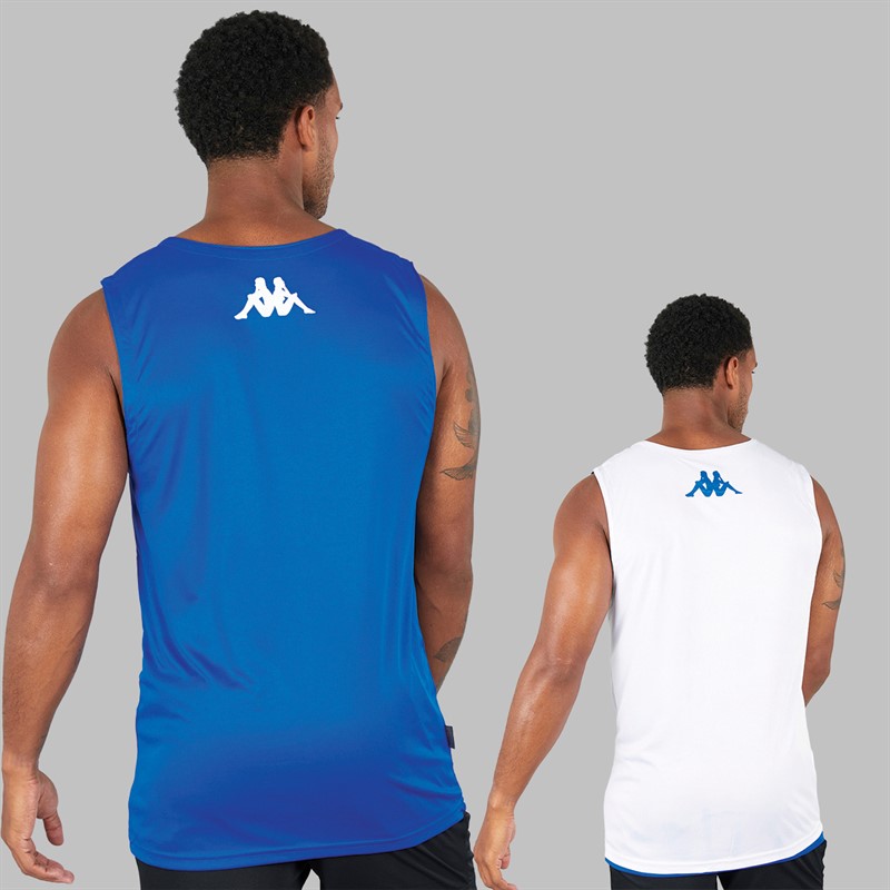 Kappa Mens Alble Reversible Sleeveless Training Top Royal Blue/White