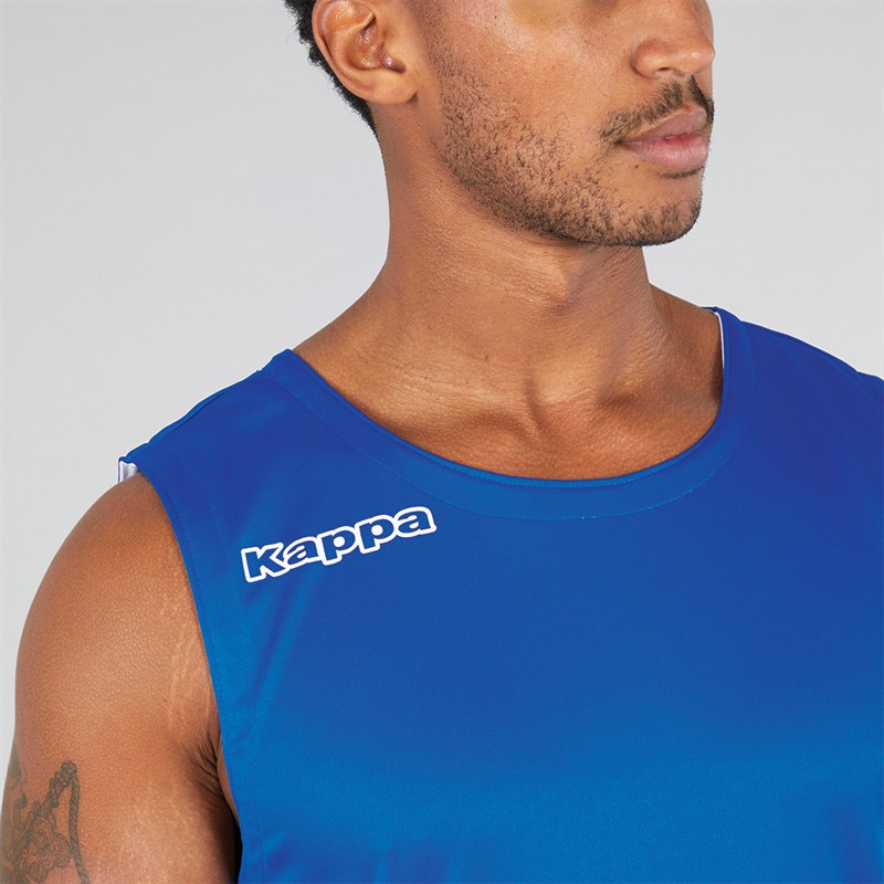 Kappa Mens Alble Reversible Sleeveless Training Top Royal Blue/White