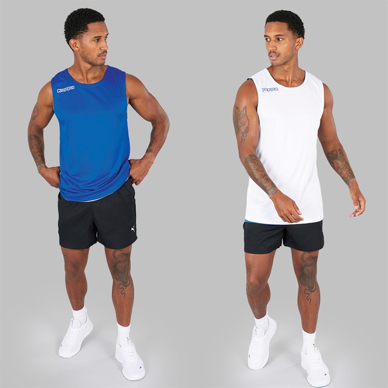 Kappa Mens Alble Reversible Sleeveless Training Top Royal Blue/White