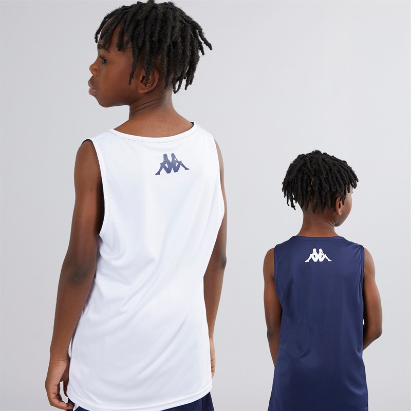 Kappa Boys Alble Reversible Sleeveless Training Top Navy/White