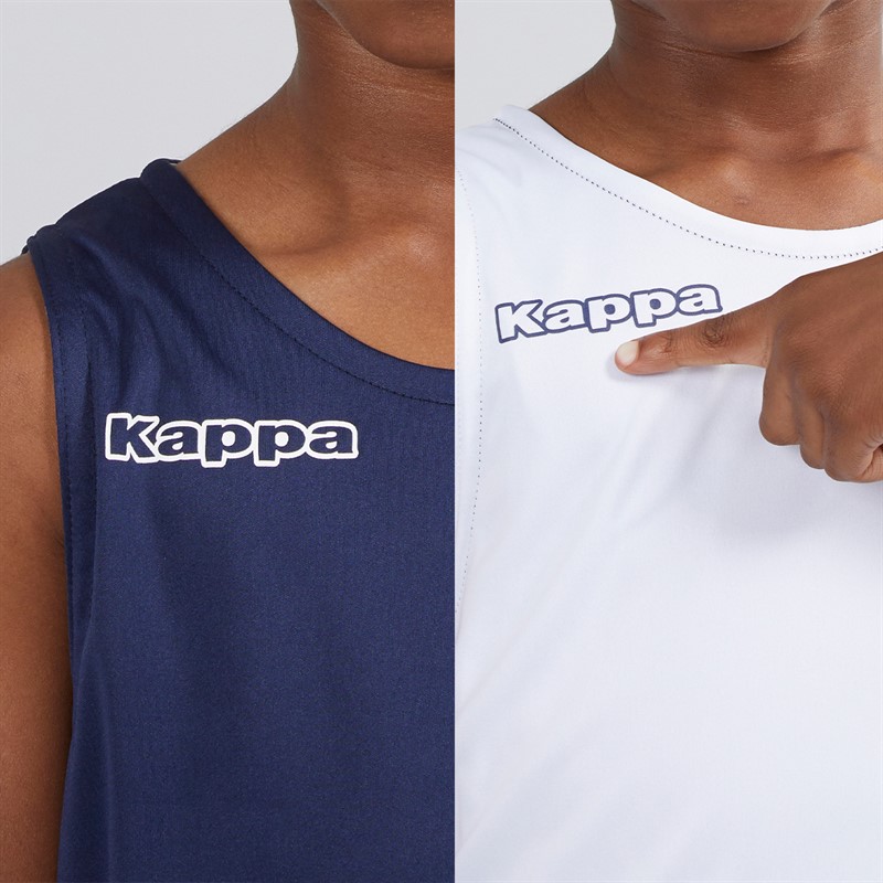 Kappa Boys Alble Reversible Sleeveless Training Top Navy/White