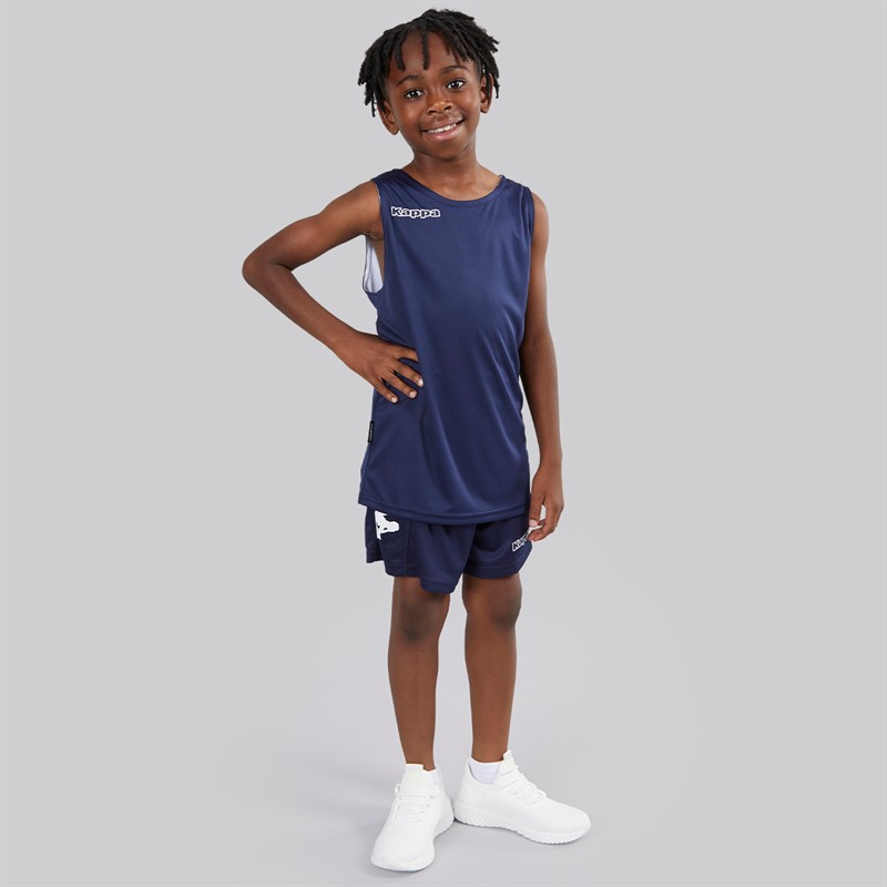 Kappa Boys Alble Reversible Sleeveless Training Top Navy/White