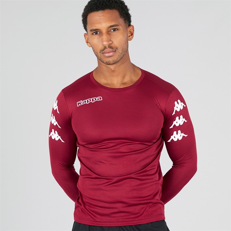 Kappa Mens Bolos Long Sleeve Training Top Pomegranate - Size XXL